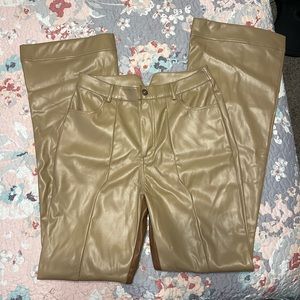 Cowpoke Leather Bell Bottoms - Two toned - Size Med